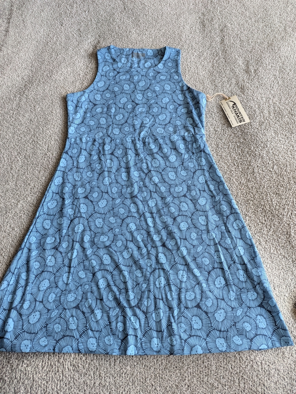🌼B2G1🌼 Mountain Khakis Light Blue Floral-Print Sleeveless Knee Length Dress